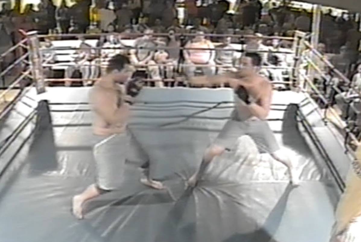 Scott Tannenbaum in an early professional fight in the ring